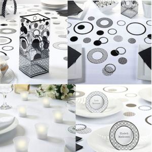 Black and White Table Decor